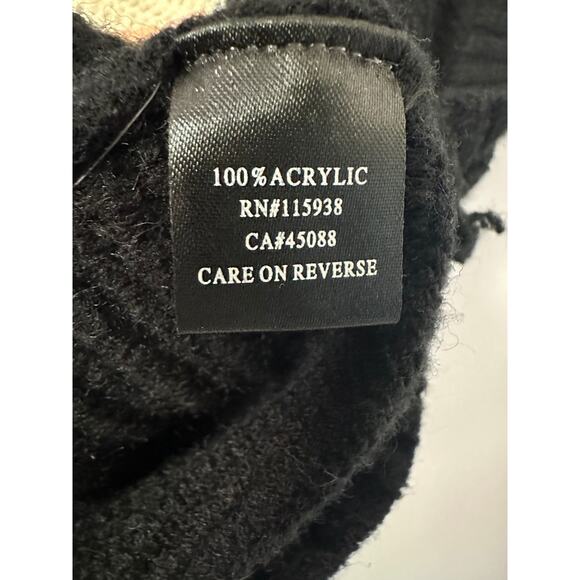 Ying & Yang Black and White Crop Sleeveless Sweater size Small - Picture 6 of 8